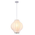 Home decoration white fabric globe hall lighting modern pendant chandelier